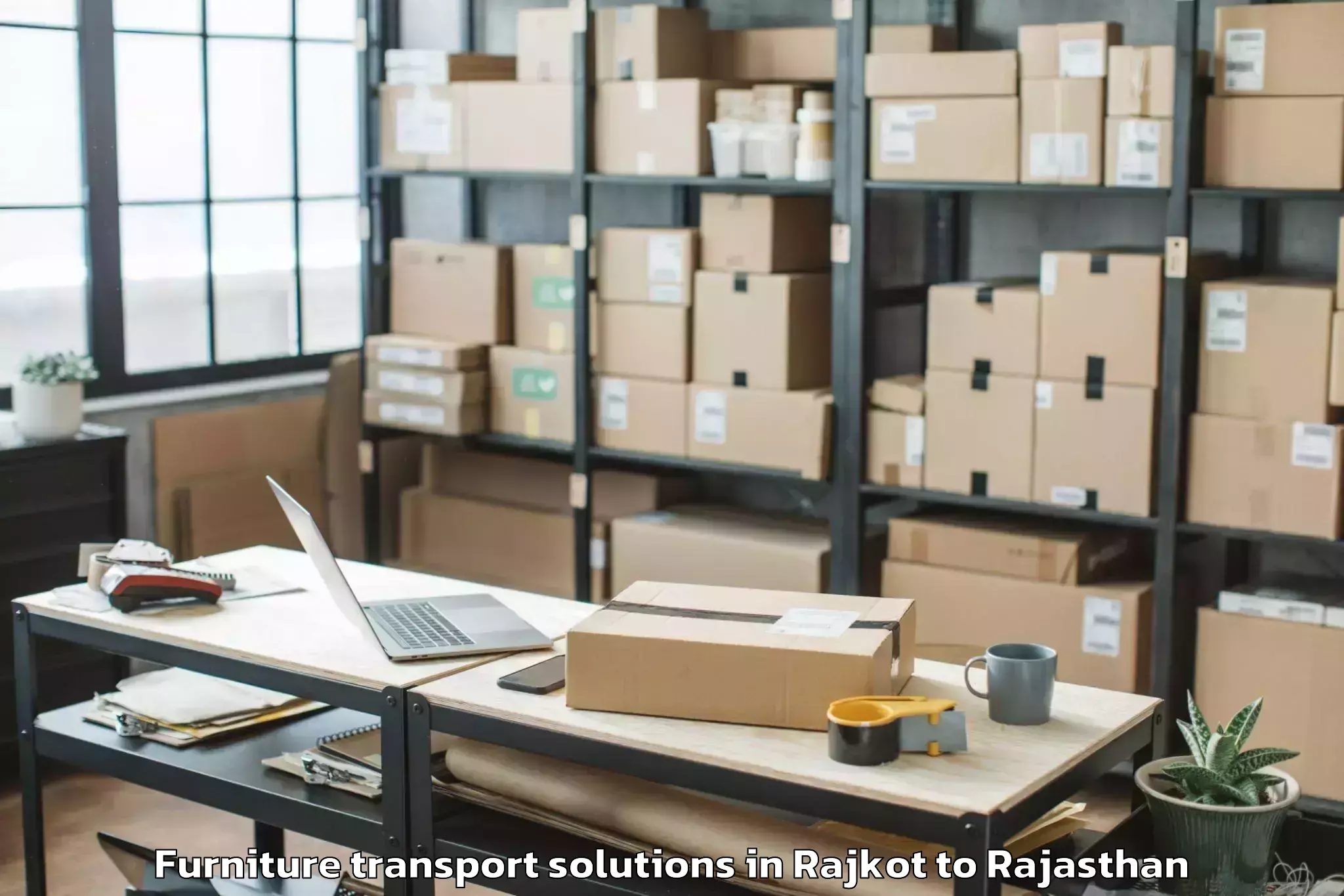 Reliable Rajkot to Bassi Furniture Transport Solutions